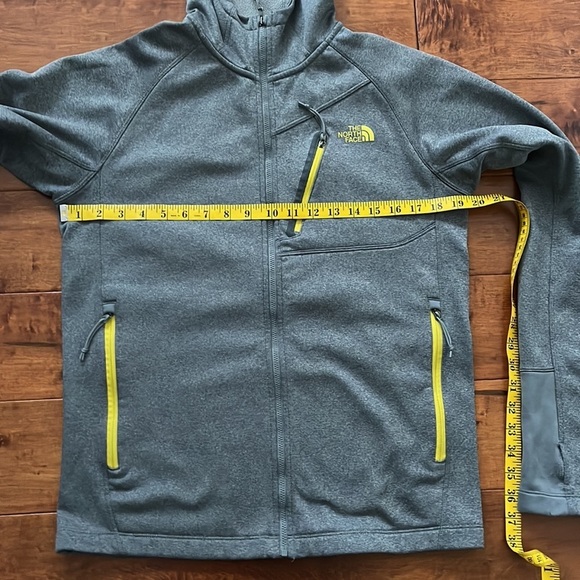 The North Face Zipper Up Hoodie Men Grey Size S Jacket inside Fleece - Picture 3 of 10